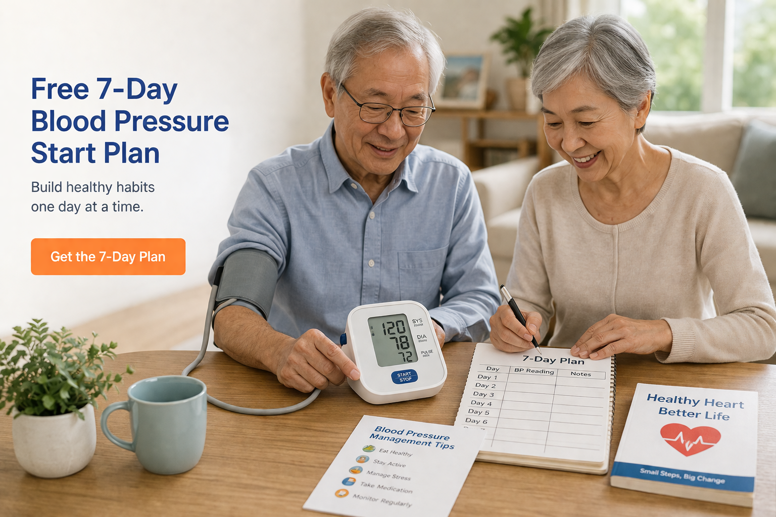 health blog on blood pressure management and heart health displayed on tablet